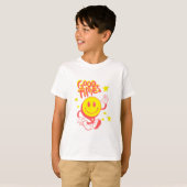 T-shirt graphique avec des vibrations positives po (Devant entier)
