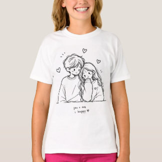 T-shirt graphique avec illustration mignonne de co
