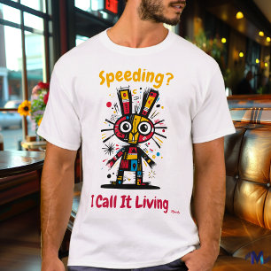 T-Shirt Graphique avec Lapin Vibrant Abstrait