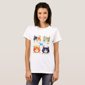 T-Shirt Graphique avec Mème de Chat Drôle (Devant entier)