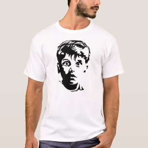 T-Shirt Graphique avec Pochoir de Garçon Surpris