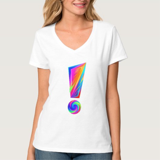 T-shirt graphique avec point d'exclamation devant (Devant)