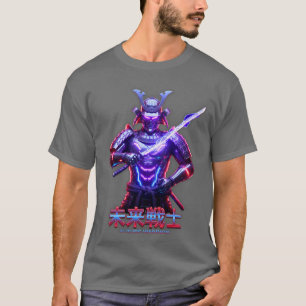 T-shirt graphique avec sabre de samouraï cyberpunk