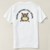 T-shirt graphique avec un hibou mignon à réfléchir (Design dos)