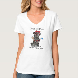 T-shirt graphique avec un pug sarcastique portant