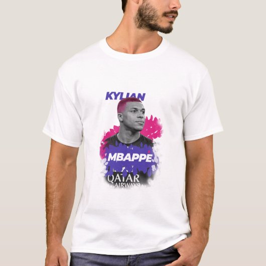 T-shirt graphique basique avec portrait moderne de (Devant)