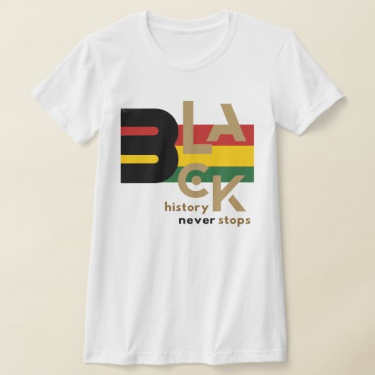 T-shirt graphique BHM Black History Never Stops (Poser)
