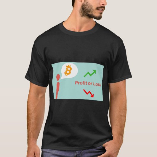 T-shirt Graphique Bitcoin Profit ou perte (Devant)