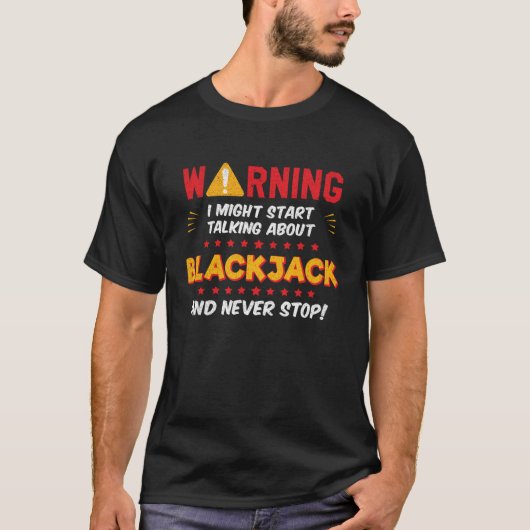 T-shirt Graphique Blackjack 21 Card Gambling Joke (Devant)