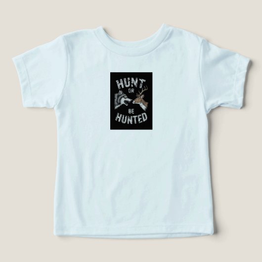 T-shirt graphique blanc « Chasse ou sois chassé » (Design Recto)