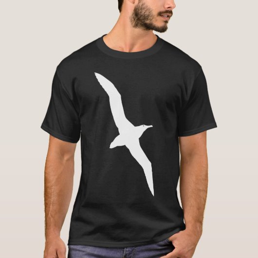 T-shirt Graphique blanc d'albatros en vol (Devant)