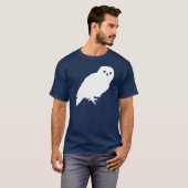 T-shirt Graphique blanc de hibou de grange (Devant entier)