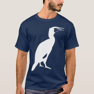 T-shirt Graphique blanc d'oiseau de Cormorant