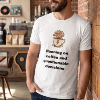 T-shirt graphique blanc drôle pour hommes avec un