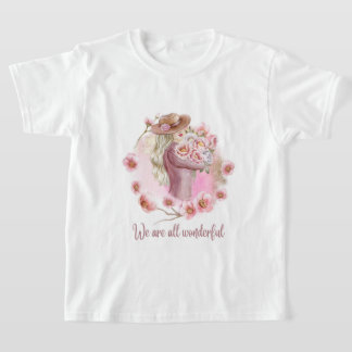 T-Shirt Graphique Blanc pour Fille We Are Wonder f