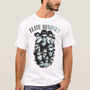 T-Shirt graphique blanc vintage pour hommes Elite