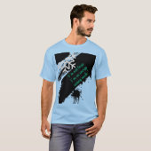 T-Shirt graphique bleu tendance pour hommes (Devant entier)
