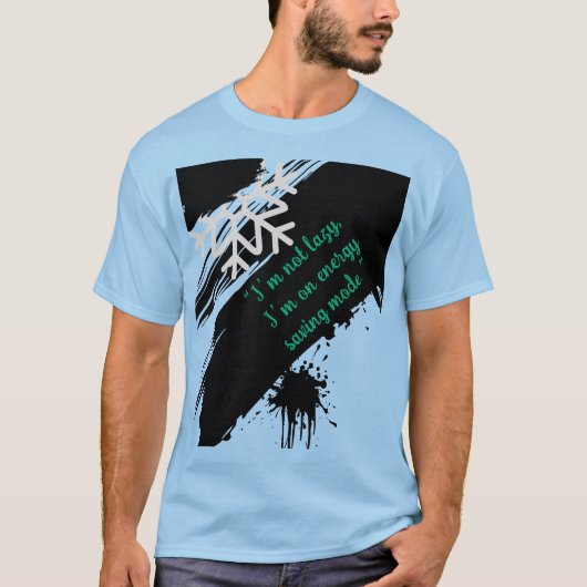 T-Shirt graphique bleu tendance pour hommes (Devant)