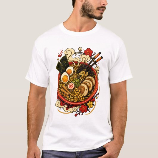 T-Shirt Graphique Bol de Ramen (Devant)
