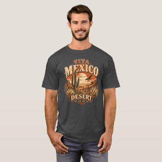 T-Shirt Graphique Cactus Western Désert du Mexique