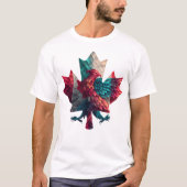 T-Shirt Graphique Canada Maple Leaf Eagle Géométri (Devant)
