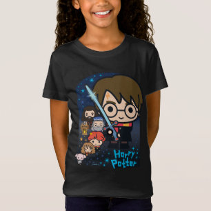 T-Shirt Graphique Cartoon Harry Potter Chambre des Secrets