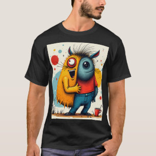 T-shirt graphique Chaos Pop Art vibrant et fou