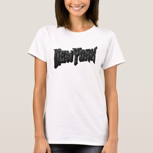T-shirt graphique charbon NEW YORK Statement (Devant)