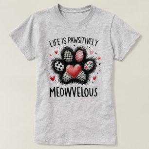 T-shirt graphique chat drôle - Pawsitivement Méwve