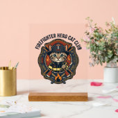 T-shirt graphique chat héros pompier - Pompiers (Mariage)