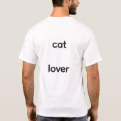 T-shirt graphique chat mignon minimaliste (Dos)
