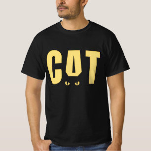 T-shirt graphique chat noir drôle pour hommes Mi