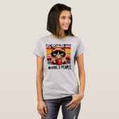 T-shirt graphique Chat Sarcasique - Mon chat, Café (Devant entier)