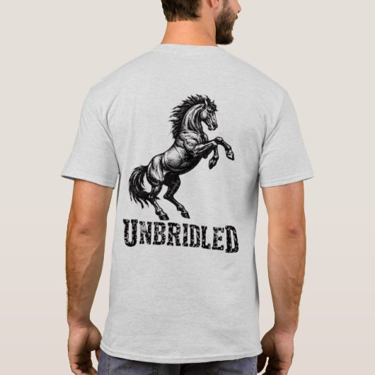 T-Shirt Graphique Cheval « Débridé » (Dos)