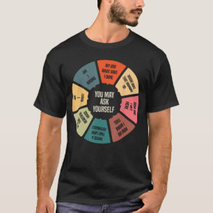 T-shirt Graphique circulaire des paroles rétro de musique