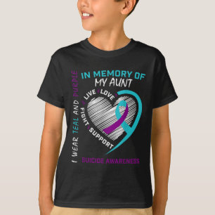 T-shirt Graphique Coeur En Mémoire De La Sensibilisation A