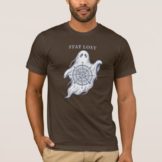 T-shirt graphique "Compas fantôme Reste Perdu" (Devant)