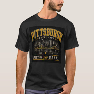 T-Shirt Graphique "Construit sur le Cran de Yinz"