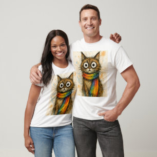 T-shirt graphique Cool Cat avec lunettes - Funky