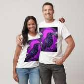 T-shirt Graphique Corbeau Violet Gothique Mode Création (Unisexe)