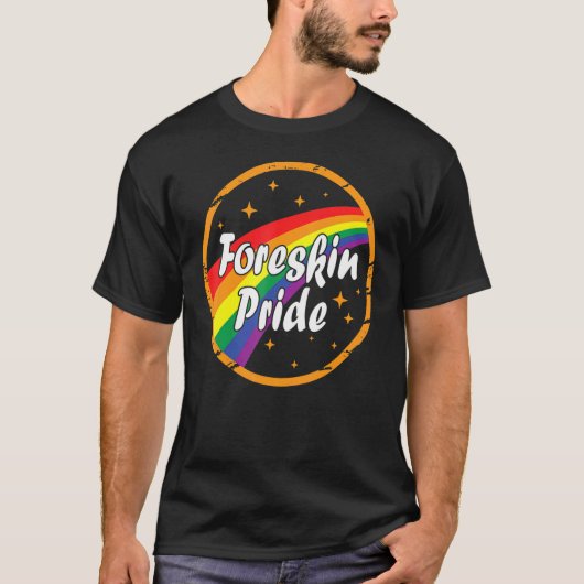 T-shirt Graphique couleur Foreskin Pride Gay Rainbow Lgbt (Devant)