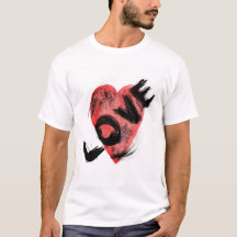 T-Shirt graphique coup de pinceau expressif Cœur R