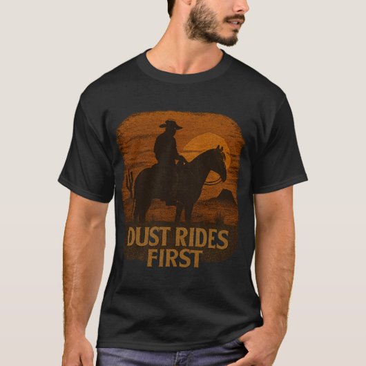 T-Shirt Graphique Cowboy – Conception de Cavalier  (Devant)