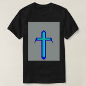 T-shirt Graphique croisé bleu (Design devant)