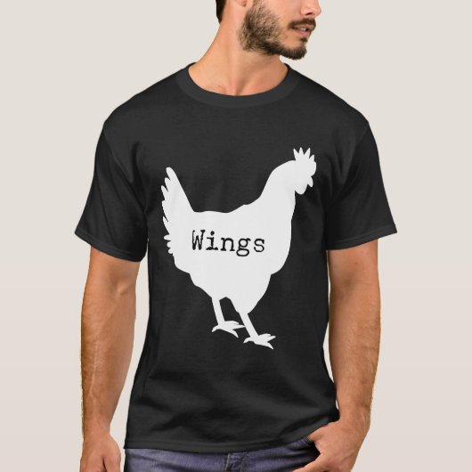 T-shirt Graphique d'aile de poulet (Devant)