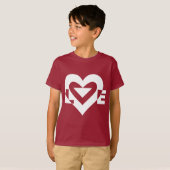 T-shirt Graphique d'amour cool, blanc (Devant entier)