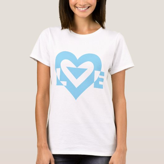 T-shirt Graphique d'amour cool, Bleu (Devant)