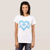 T-shirt Graphique d'amour cool, Bleu (Devant entier)