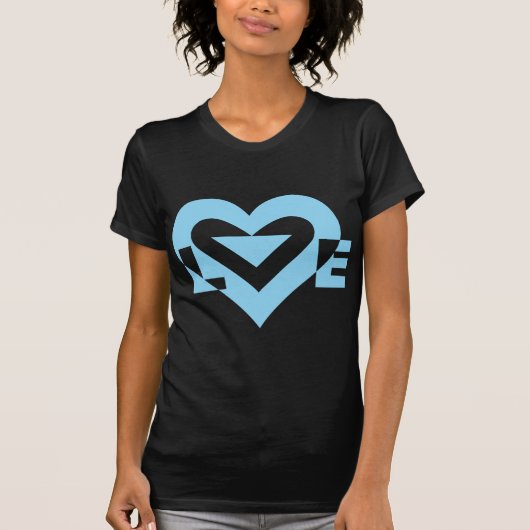 T-shirt Graphique d'amour cool, Bleu (Devant)