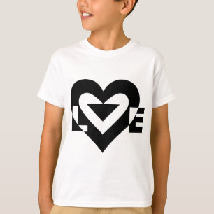 T-shirt Graphique d'amour cool, noir